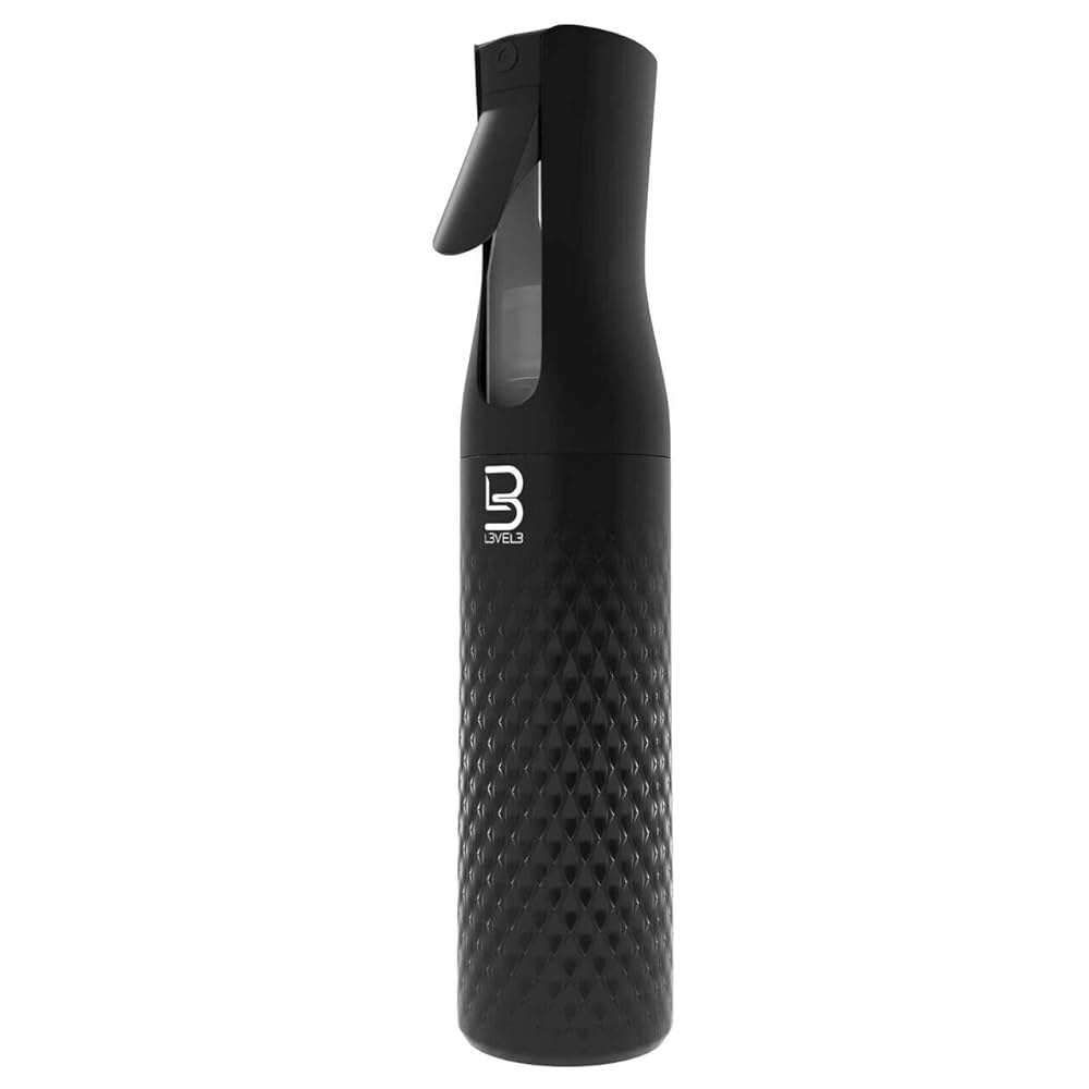 Level 3 Black Beveled Spray Bottle