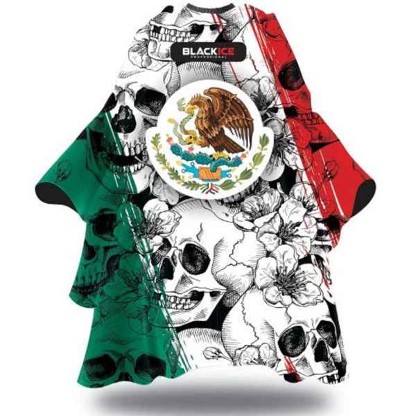 Black Ice Barber Cape - Calaveras