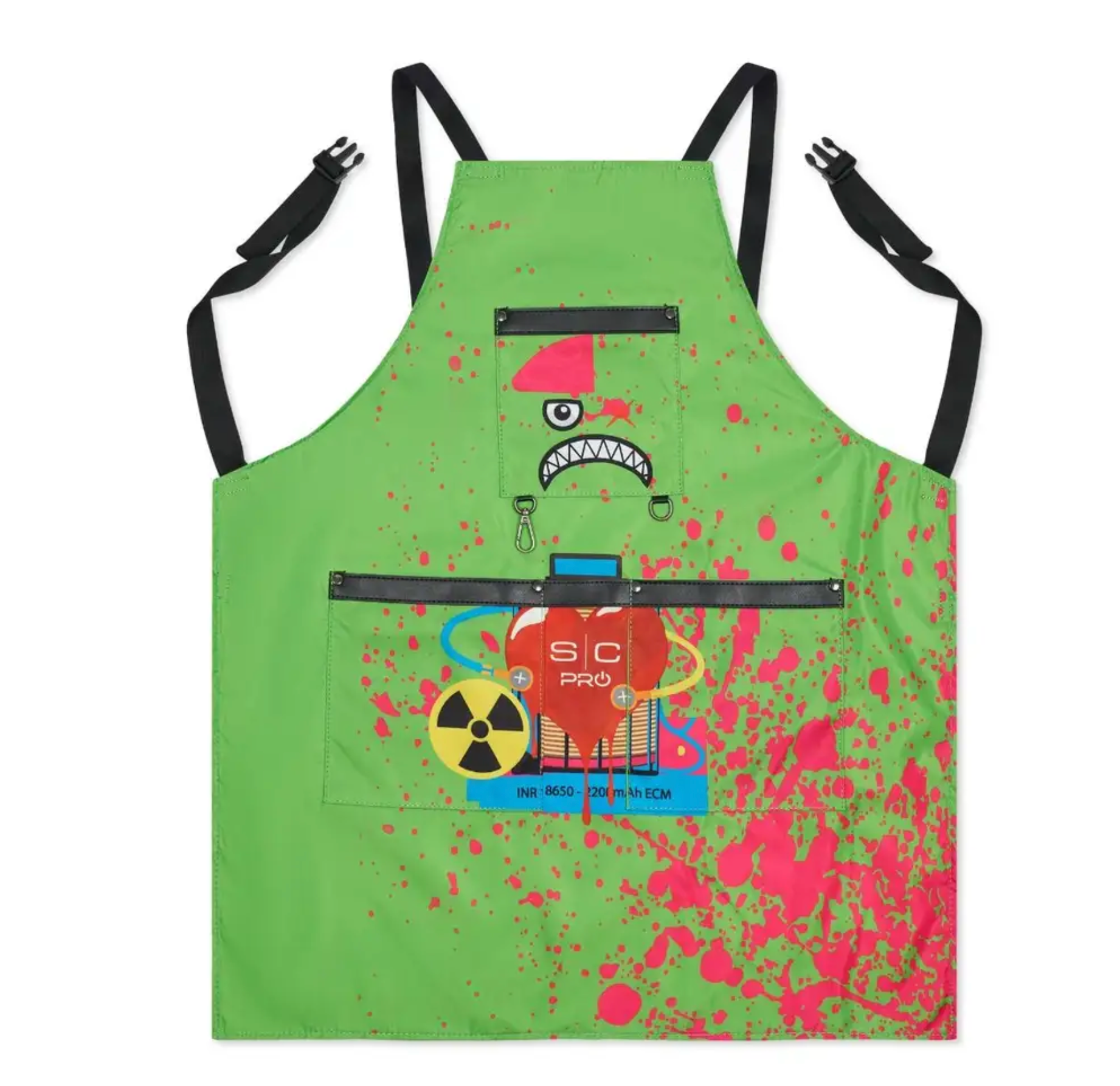 StyleCraft Studio BARBER/STYLIST APRON - RADIOACTIVE GREEN