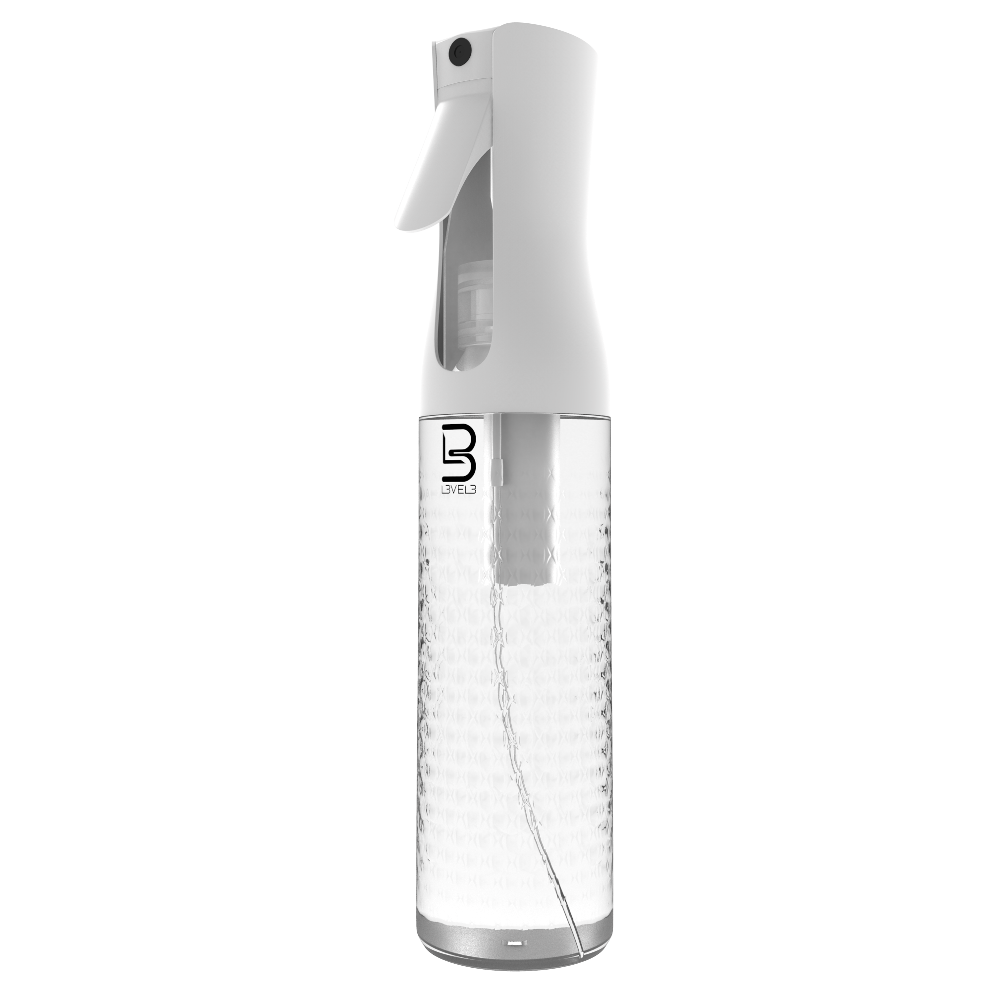 Level 3 Beveled Spray Bottle White/Clear
