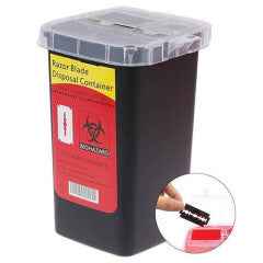 Black Ice Razor Blade Disposal Container - Black