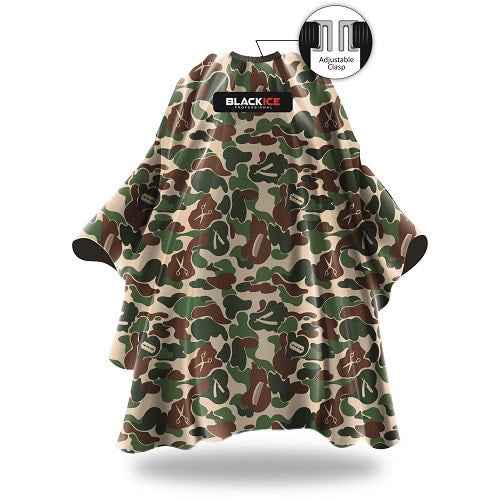 Black Ice Barber Cape - Original Camo