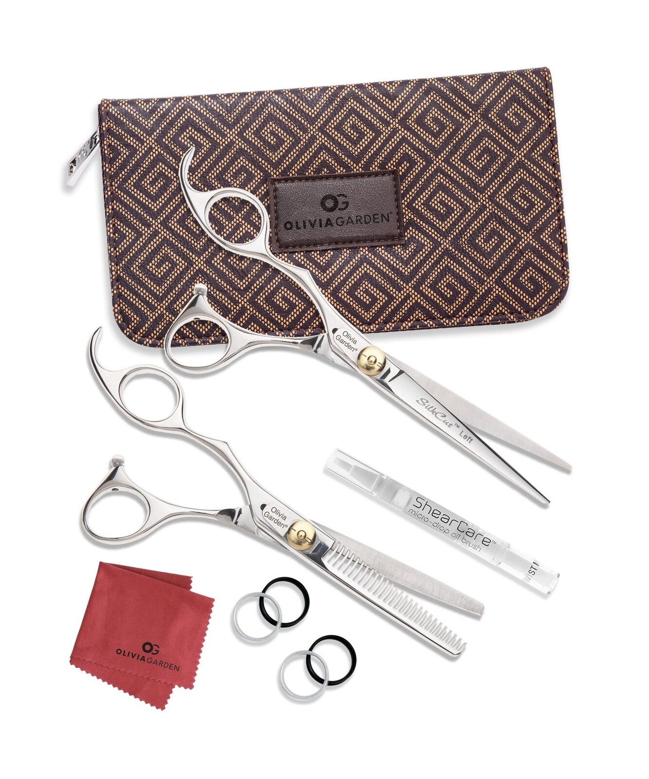 Olivia Garden- SilkCut case deal 5.75" LEFT HANDED