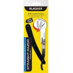 Black Ice Professional Straight Razor - Black/Silver