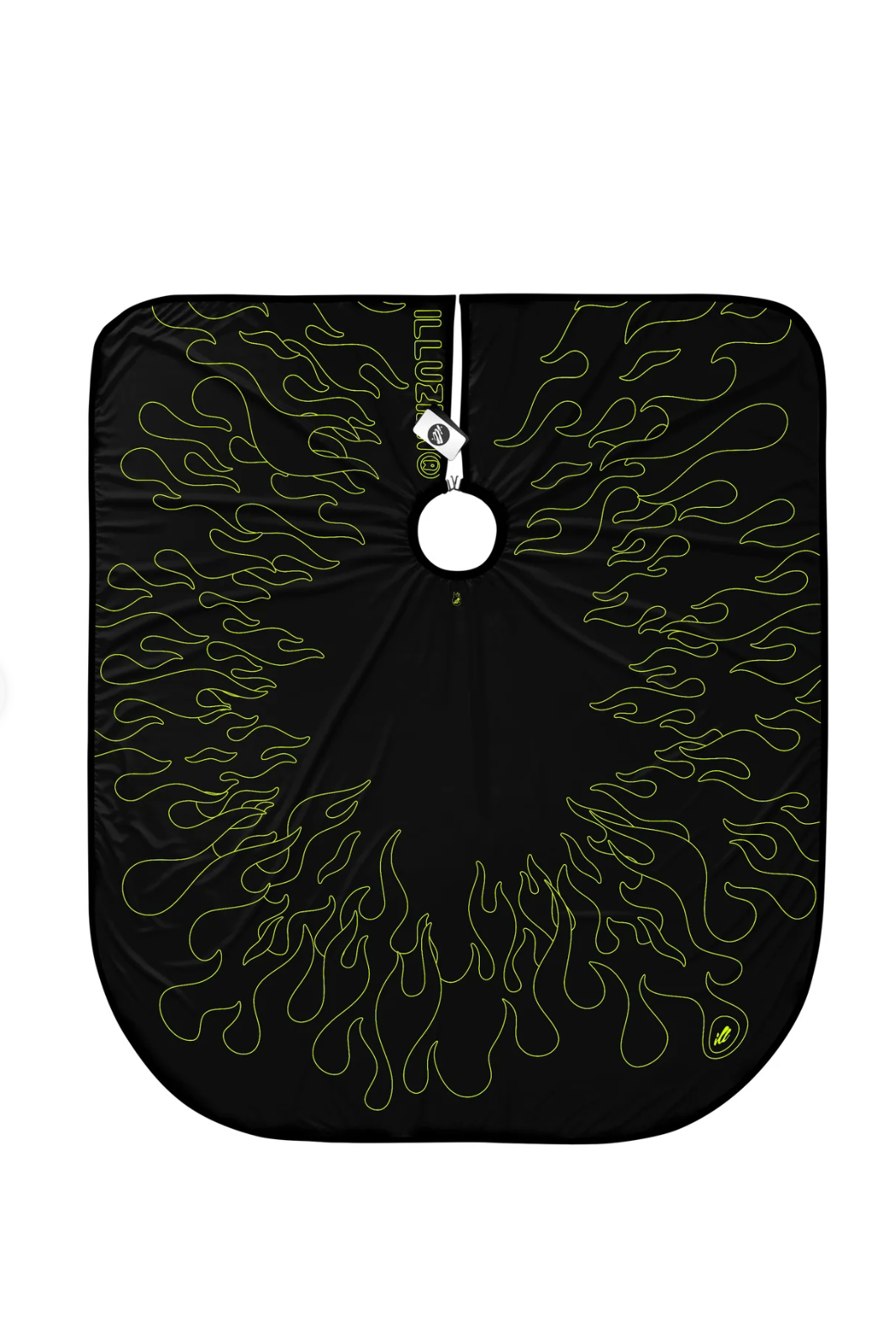 Illuzien Cape - Black/Volt Outline Flames