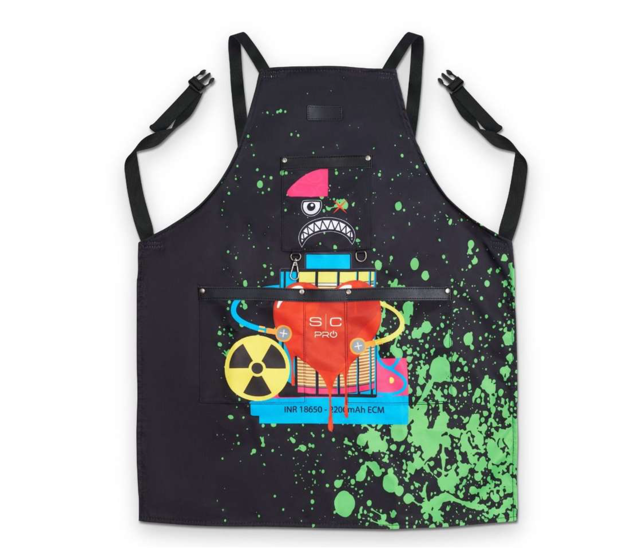 StyleCraft Studio BARBER/STYLIST APRON - RADIOACTIVE BLACK