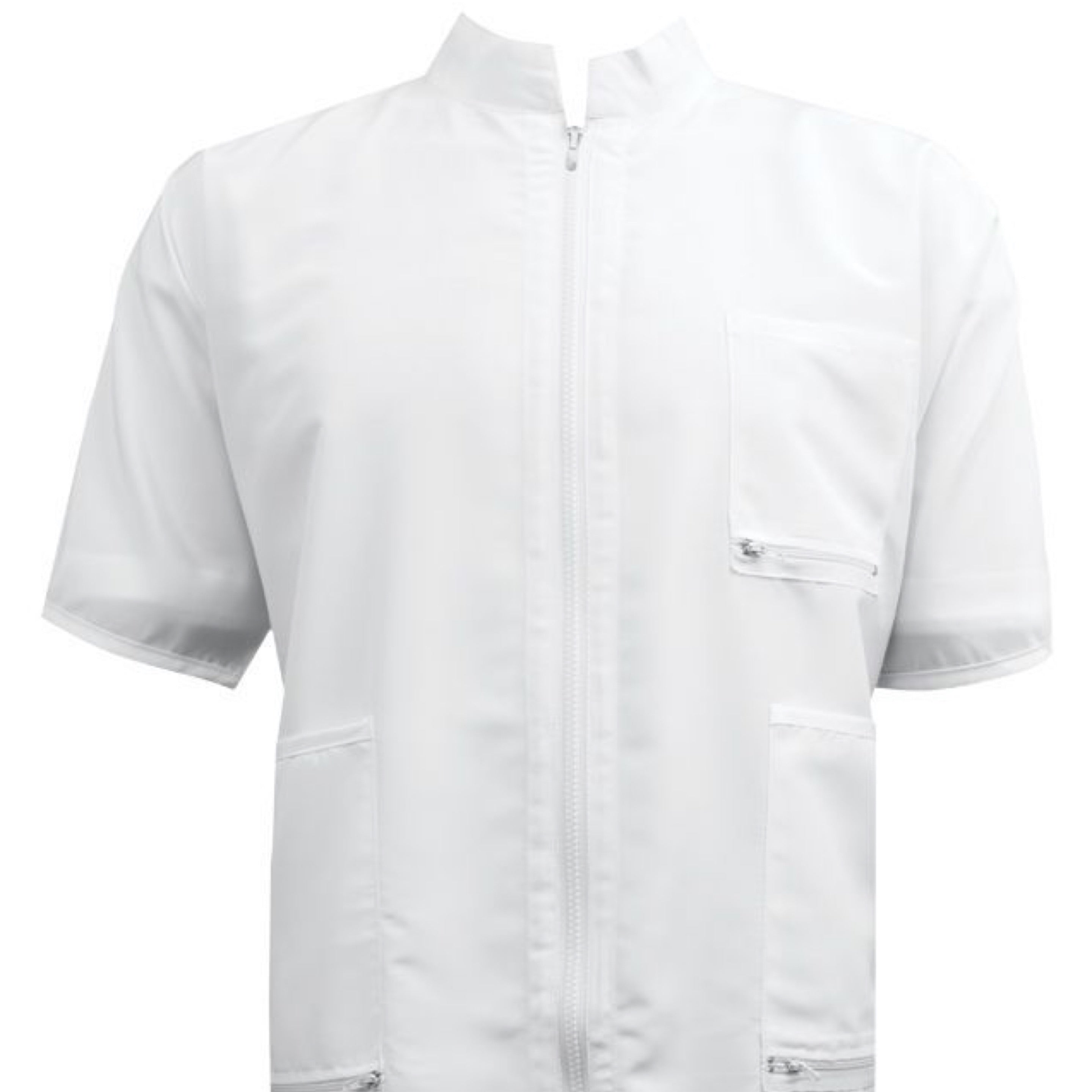 Vincent China Collar Smock White - Various Sizes