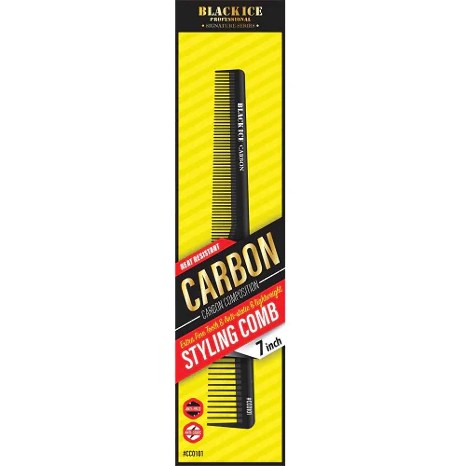 Black Ice Carbon Cutting Comb 7 inch