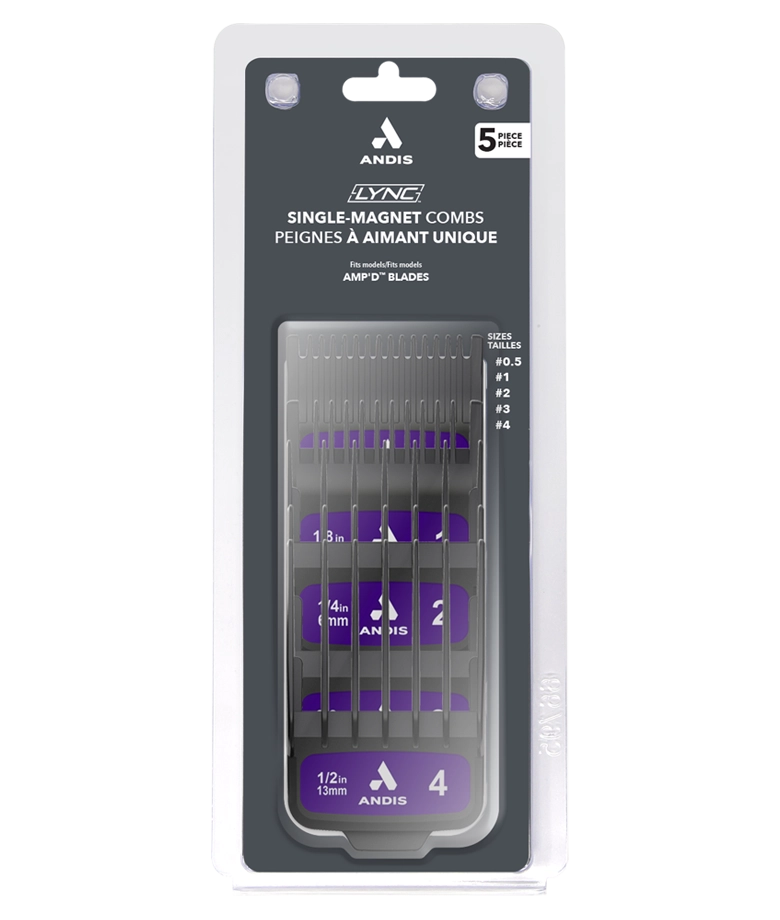 Andis AMP'D Magnetic 5-Piece Attachment Comb Set (#564994)