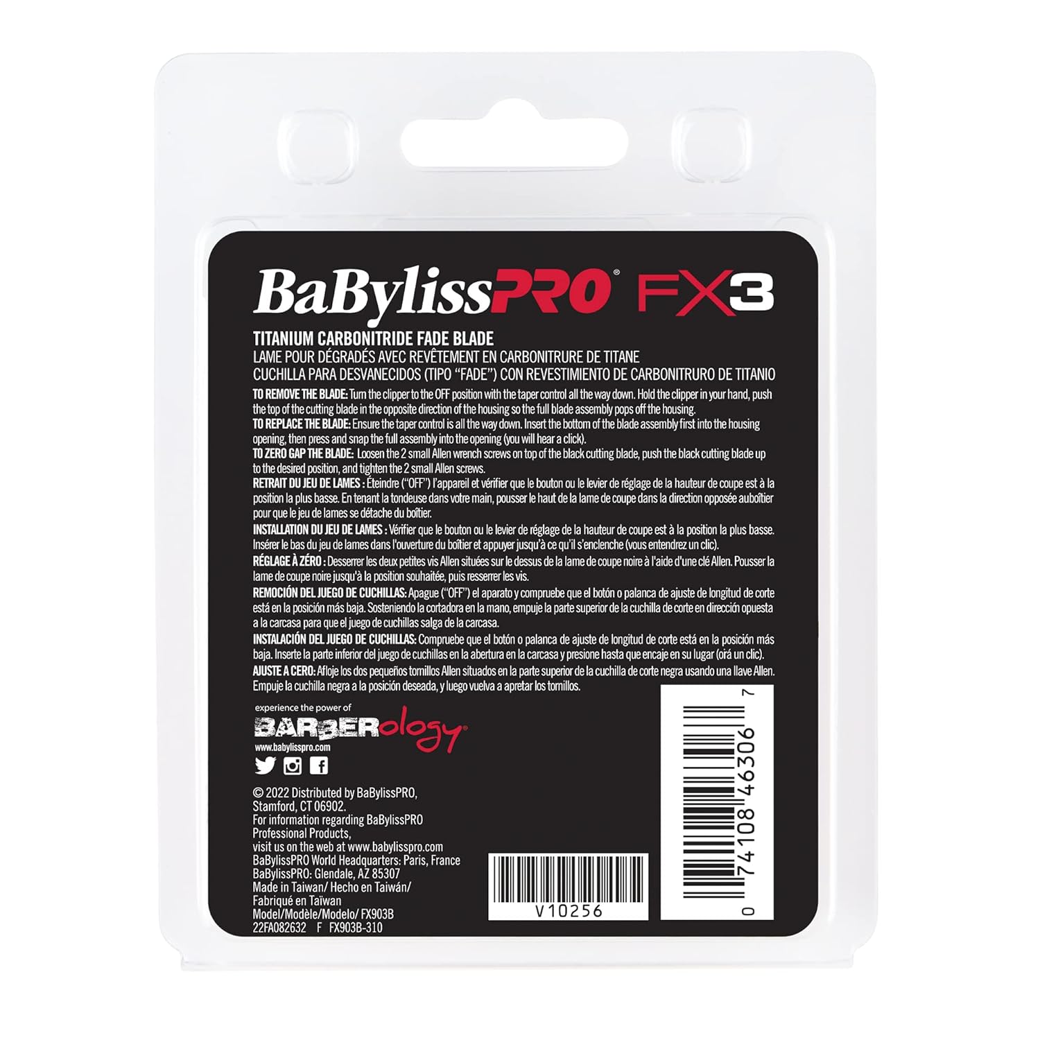 Babyliss FX3 Clipper Replacement Blade Black