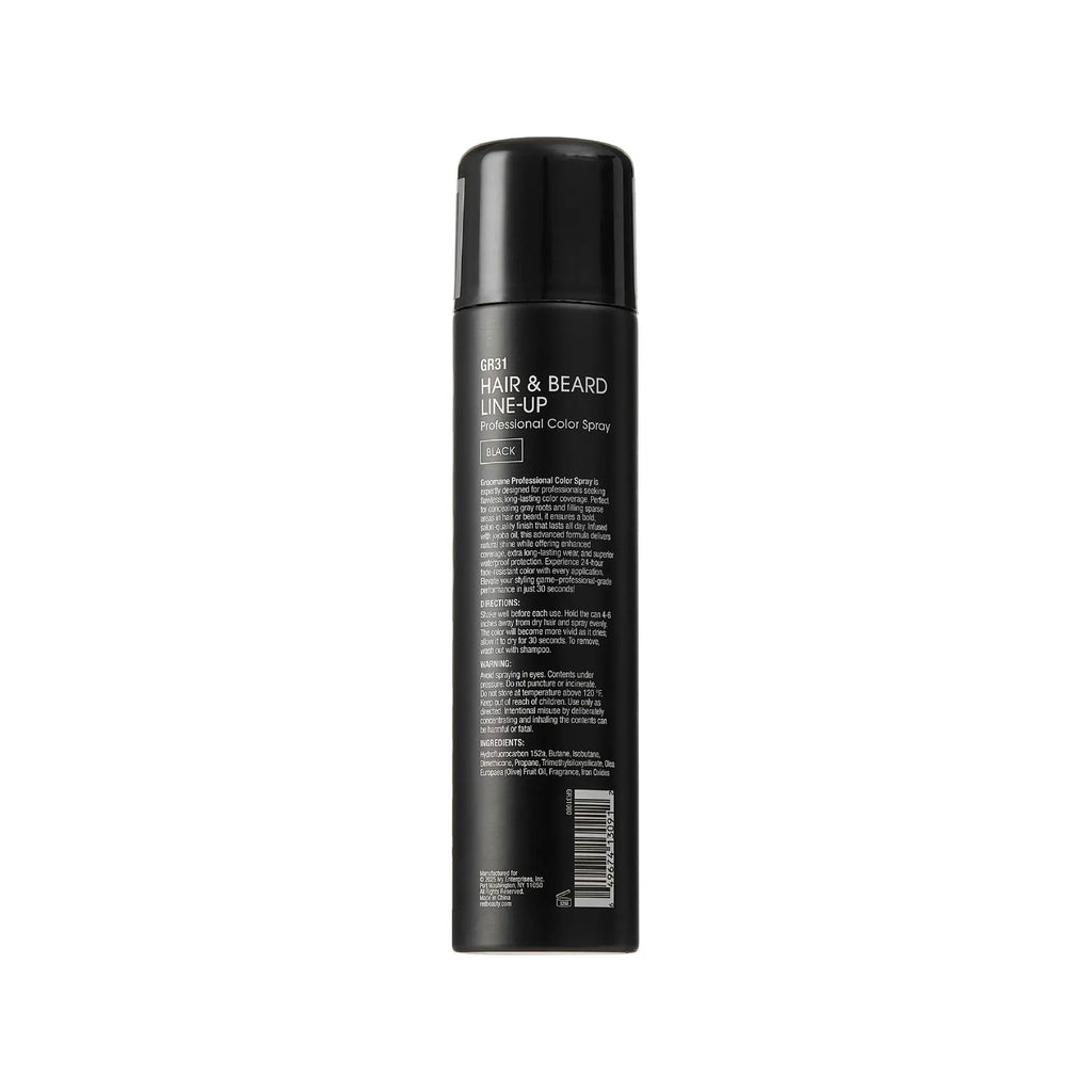 Groomane Black Temporary Color Spray 6.6 oz.