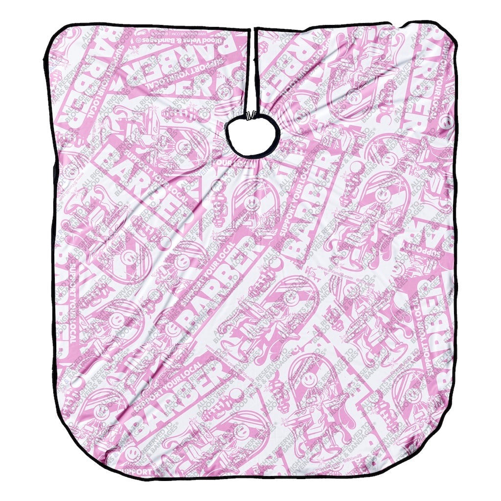 BVandB Support Your Local Barber Pink - Collector's Capes