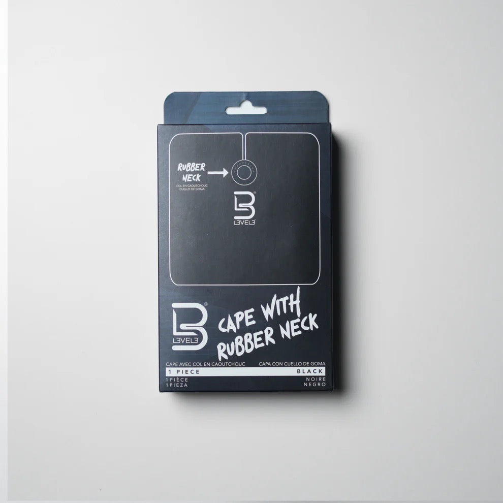 Level 3 Rubber Neck Cutting Cape Black/Black