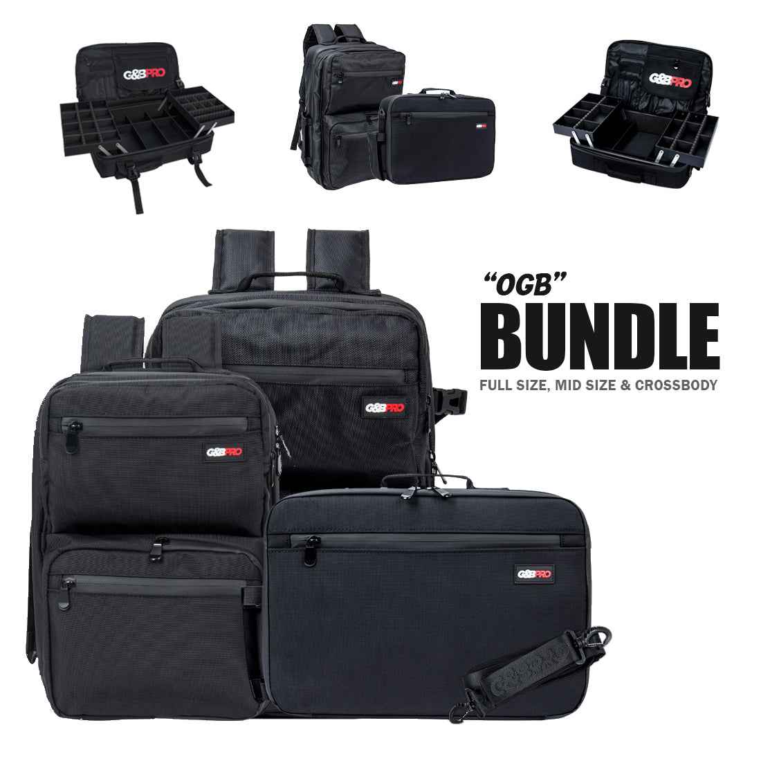 Crossbody, Mid Size and Full Size Backpack Bundle