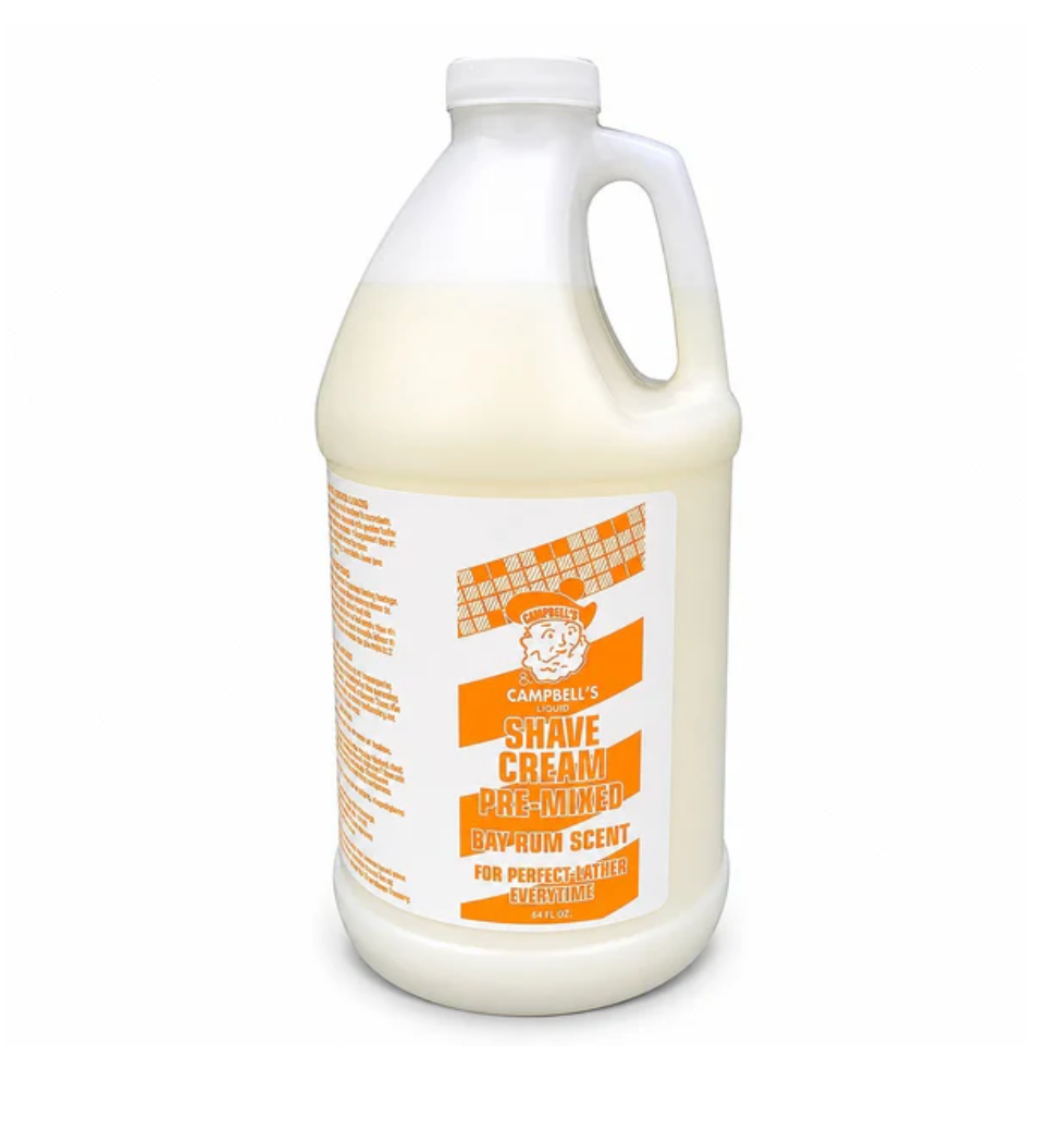 Campbell's Shave Cream Pre-Mixed 1/2 Gallon Bay Rum Scent