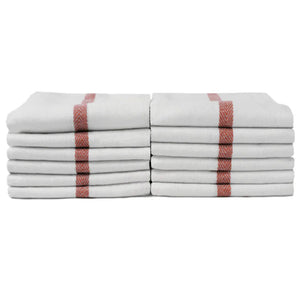ProTex Barbershop Red Striped Towels 12pk