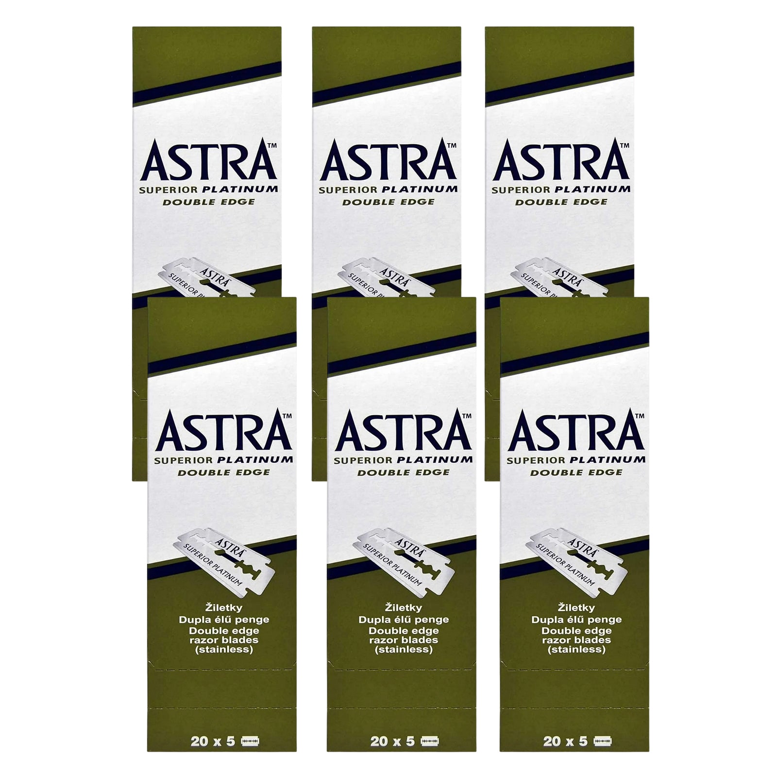 ASTRA Razor Blades (Pack of 6) – Fort Worth Barber Supply