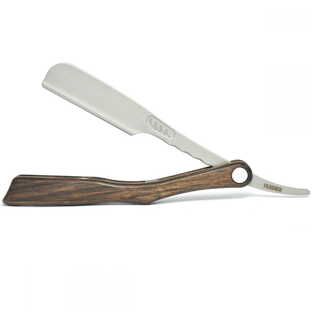 Feather Artist Club SS Folding Razor - Scotch Wood