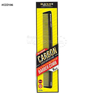 Black Ice Carbon Barber Comb 9 inch