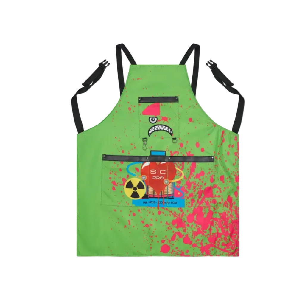 StyleCraft Studio BARBER/STYLIST APRON - RADIOACTIVE GREEN