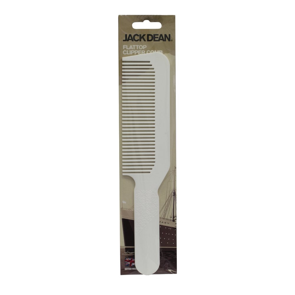 Denman Jack Dean Flat Top Clipper Comb - White