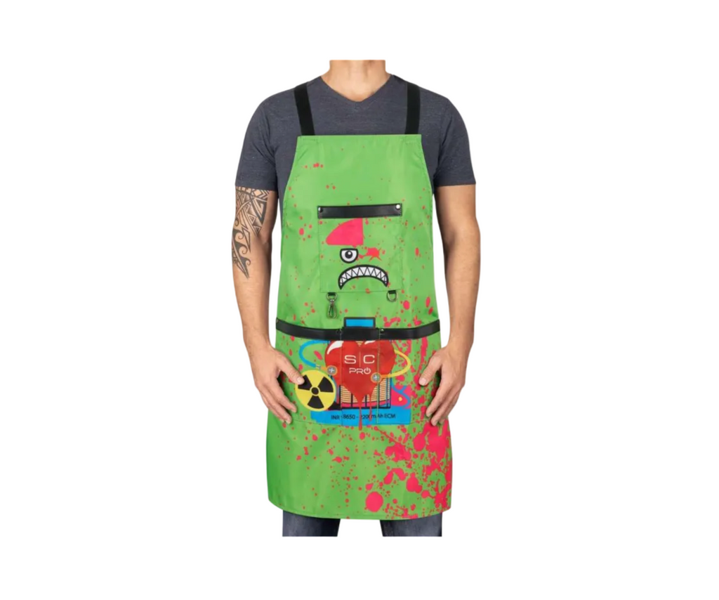 StyleCraft Studio BARBER/STYLIST APRON - RADIOACTIVE GREEN
