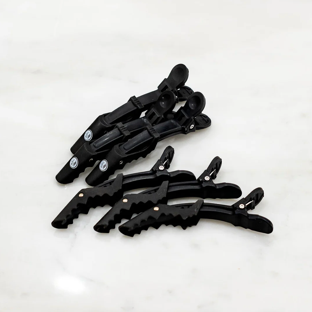 Rolda Carbon Fiber Alligator Clips 6pk Black