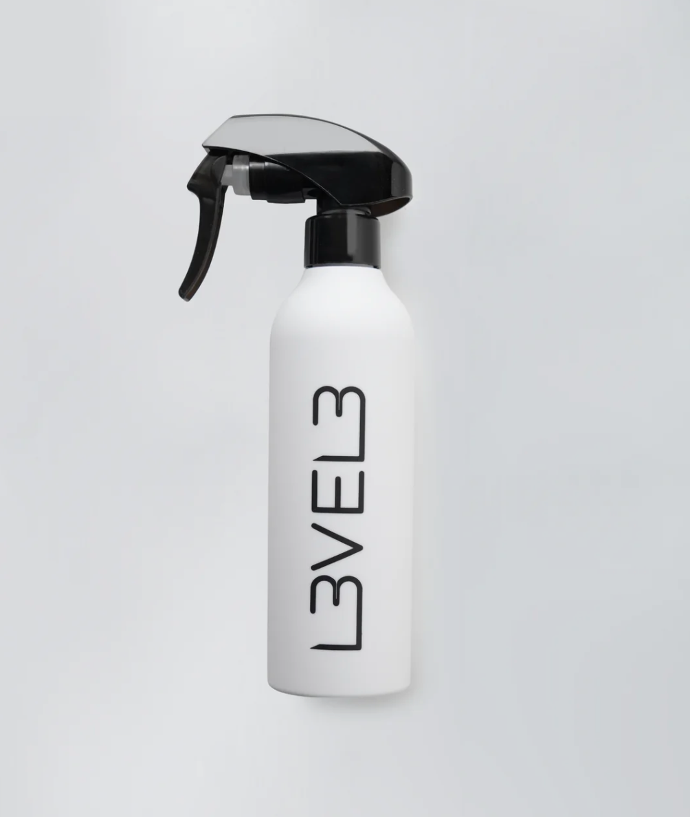 Level 3 Rubberized Spray Bottle -White