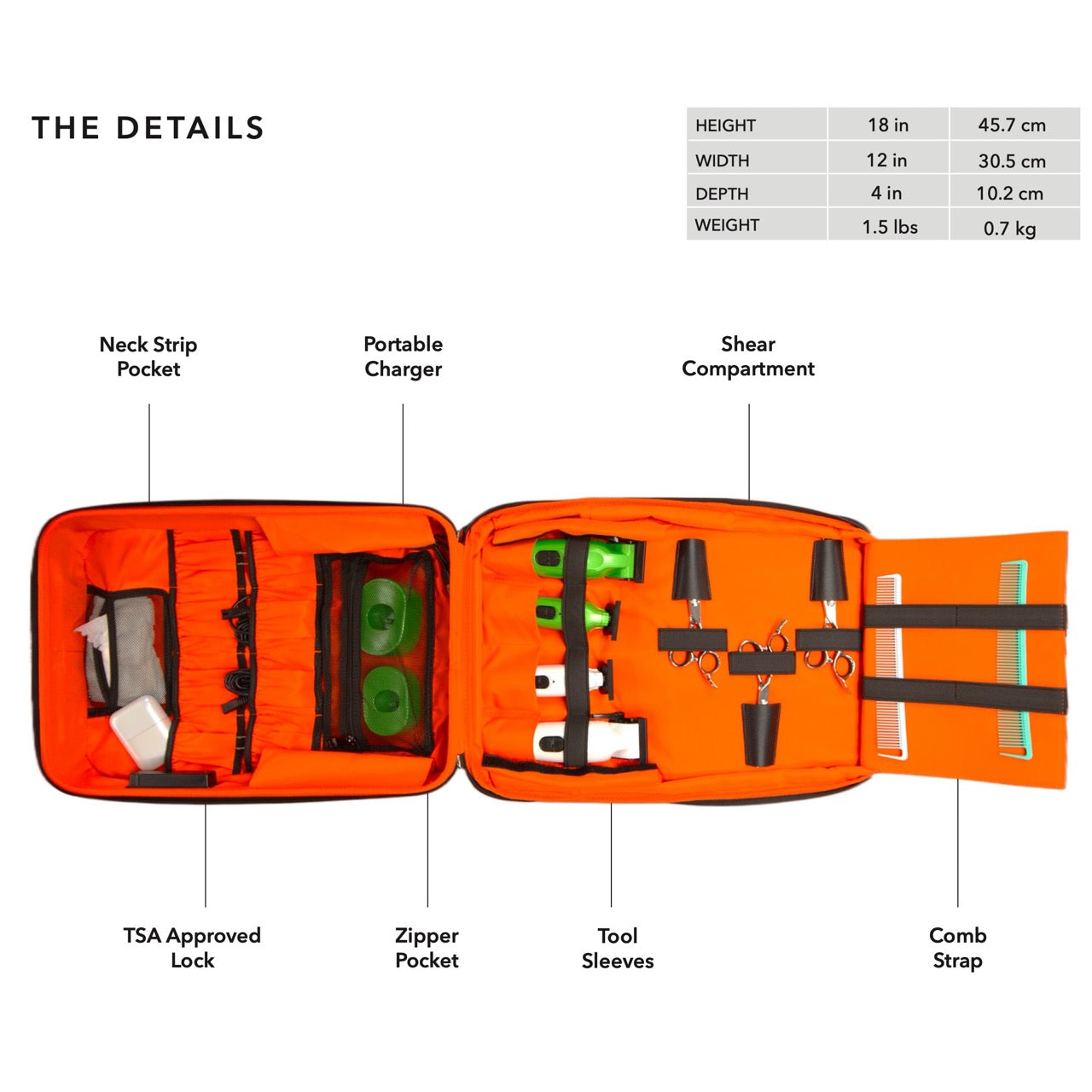 COCCO Mobile Barber Station Backpack - TSA-Approved Lock