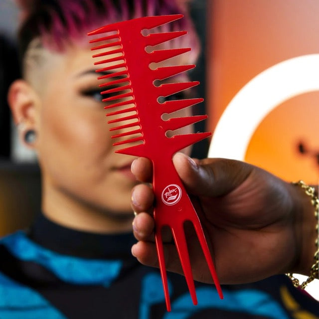 Rolda Barber Fish Comb - Red