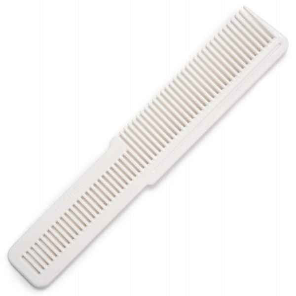 Flat Top Clipper Comb White