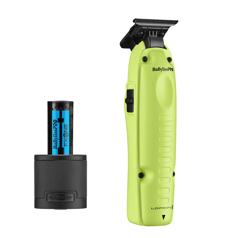 BaByliss Lo Pro FXONE Neon Trimmer with battery and charger.