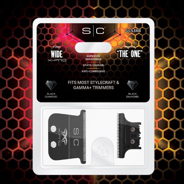 StyleCraft Wide X-Pro Fixed Blade Set Black "The One" SC520B